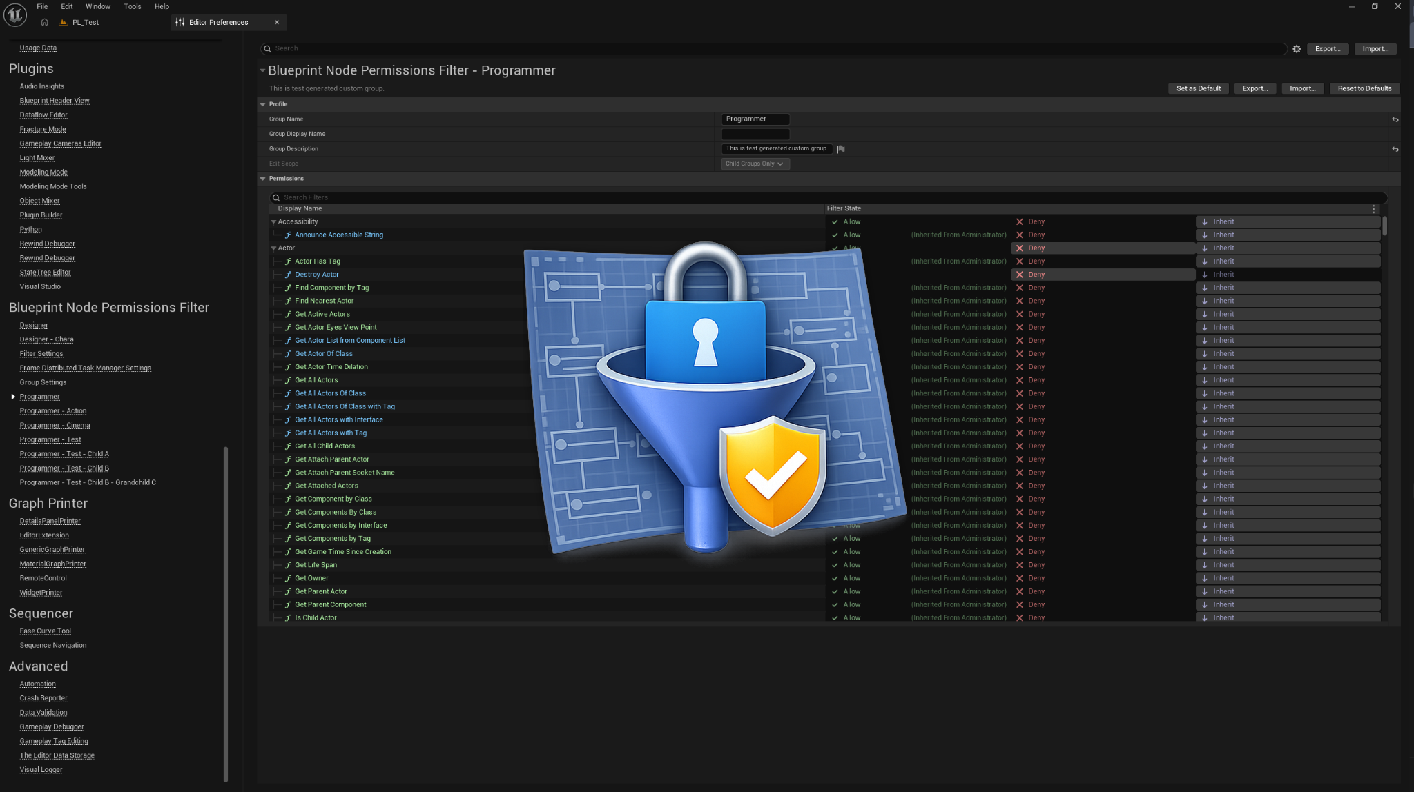 Blueprint Node Permissions Filter | Fab