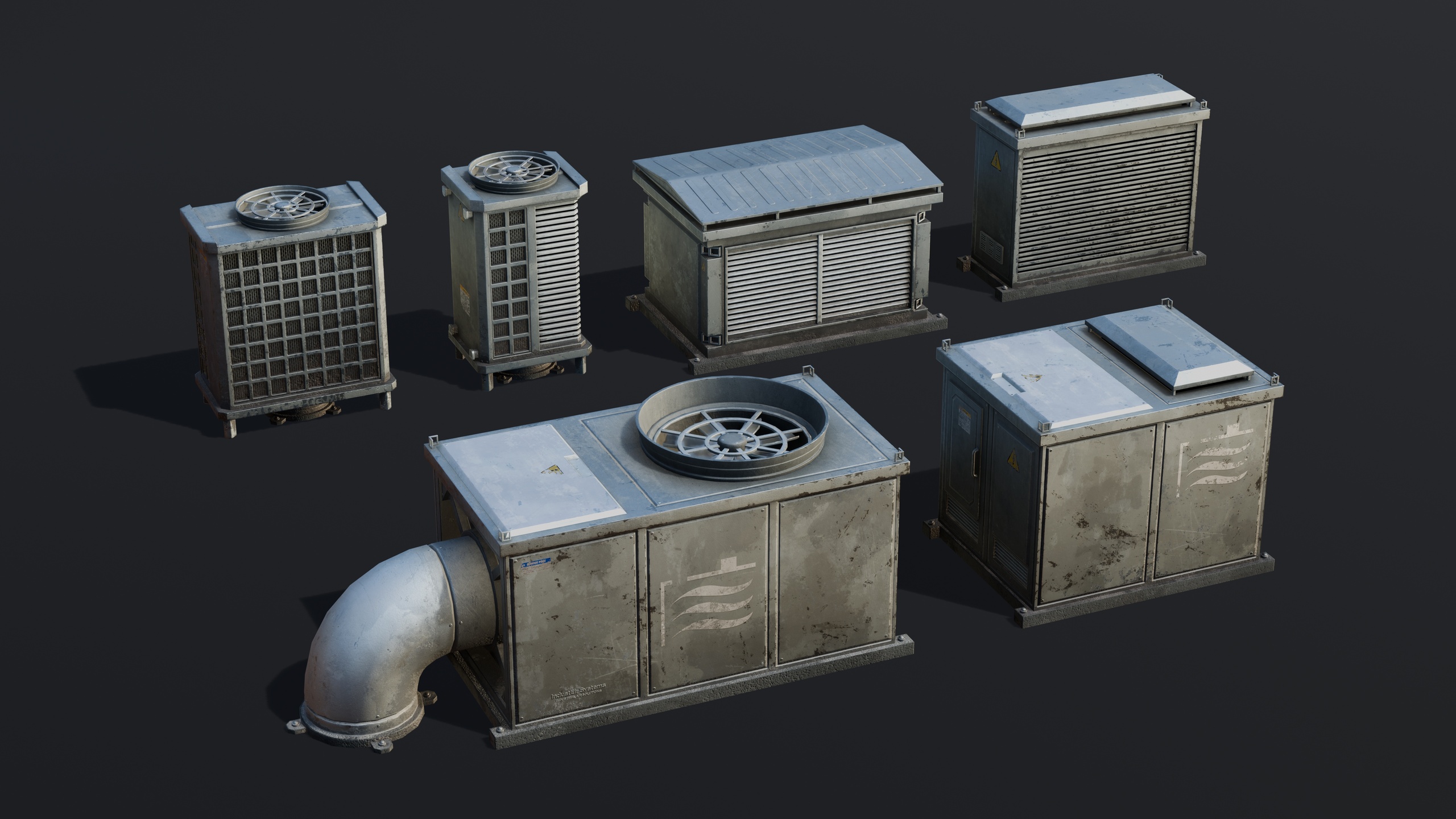 Media 1 for listing Roof Vents Large Pack - Optimized Game Ready 3D Models