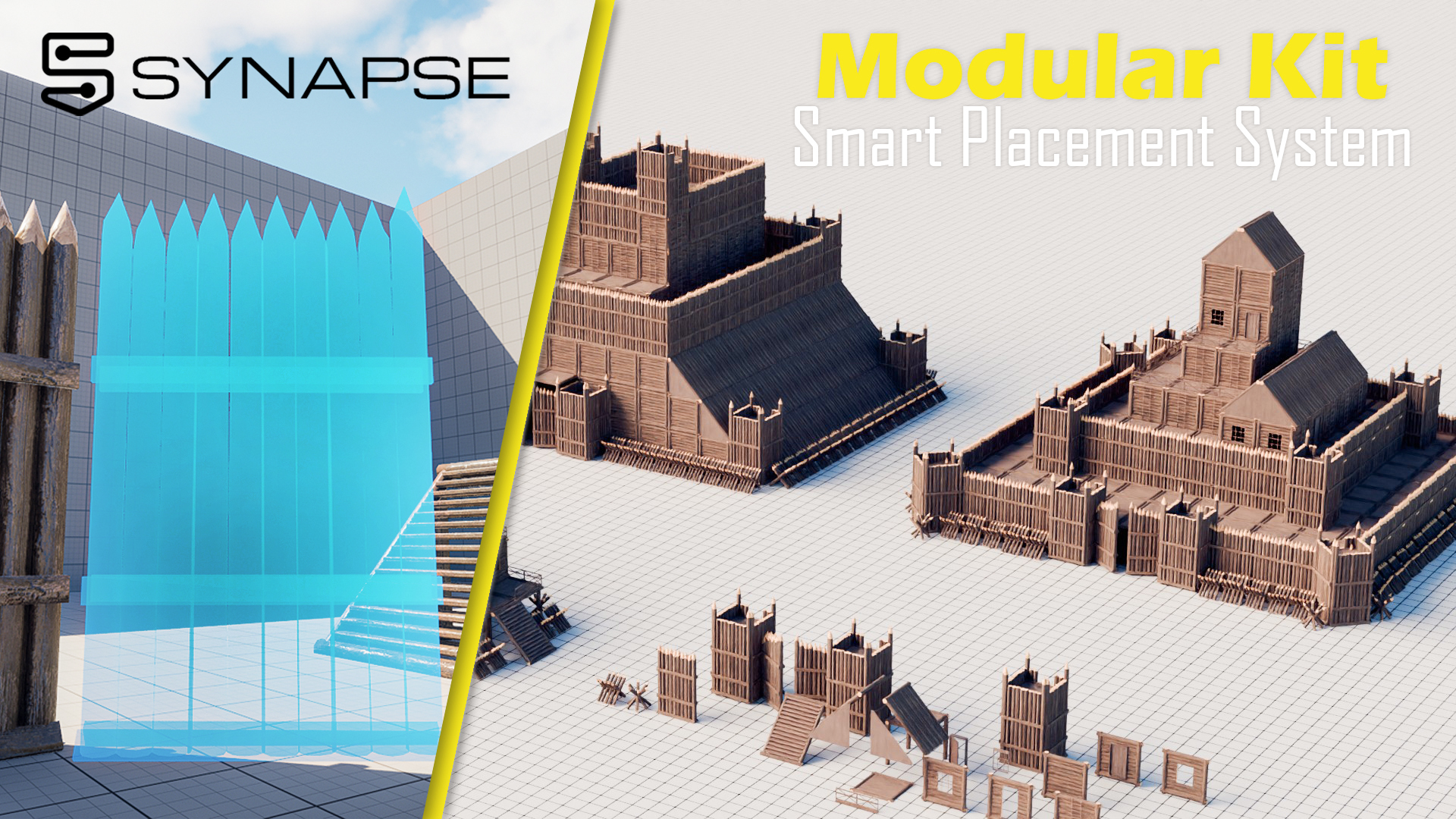 Wooden Fort Modular Kit – with Smart Placement System | Fab