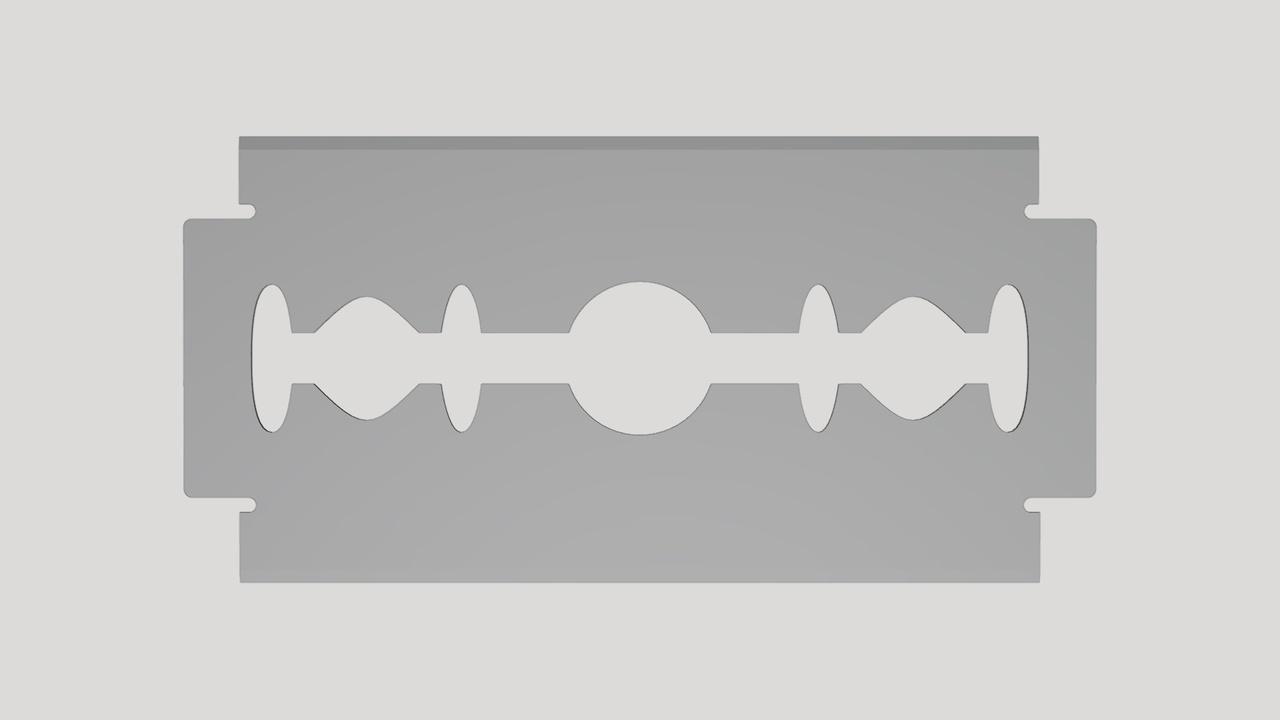 Straight Razor Blade Geometry Razor Blade - Geometry Only No Textures No Materials | Fab