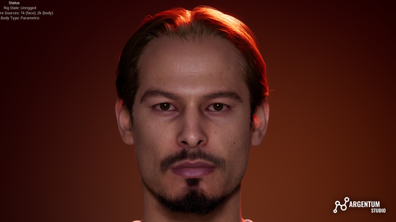Media 1 for listing Male Middle Lenght Hair - Argentum - M012