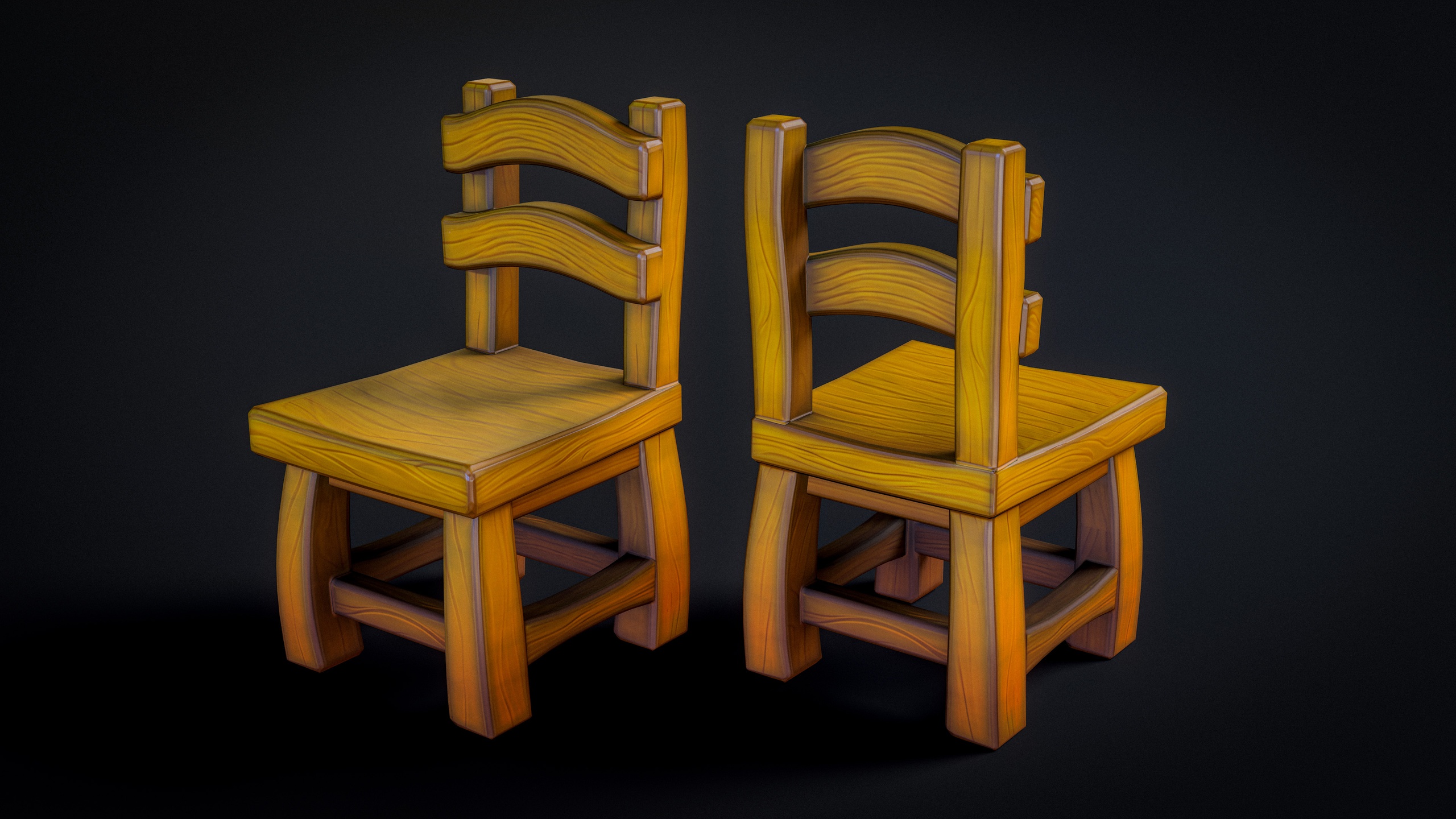 Media 1 for listing Stylized Wooden Chair 01