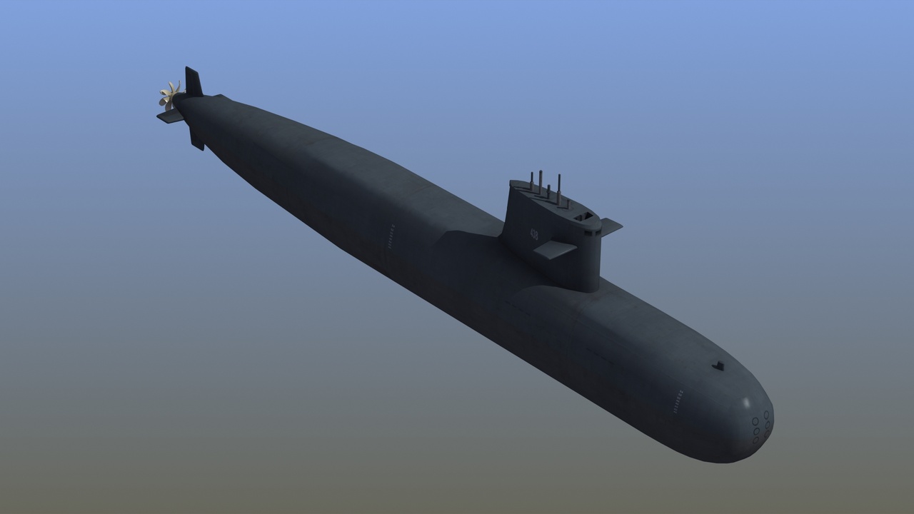 Media 1 for listing Type 091 Han Class Attack Submarine SSN Chinese Navy Games Ready 3D Model