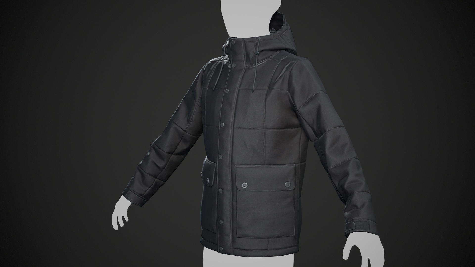 Media 1 for listing Black Winter Jacket Style 1