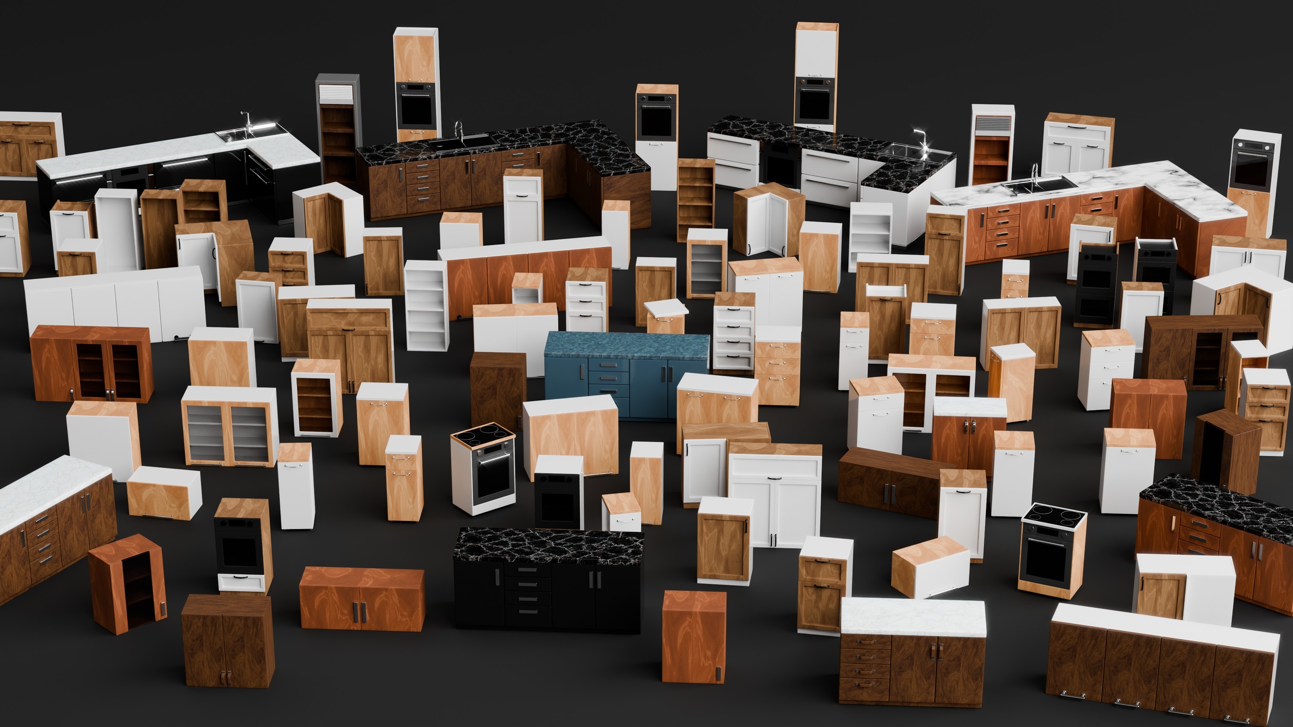 Media 1 for listing Mega Kitchen Cabinets 3D Model Pack