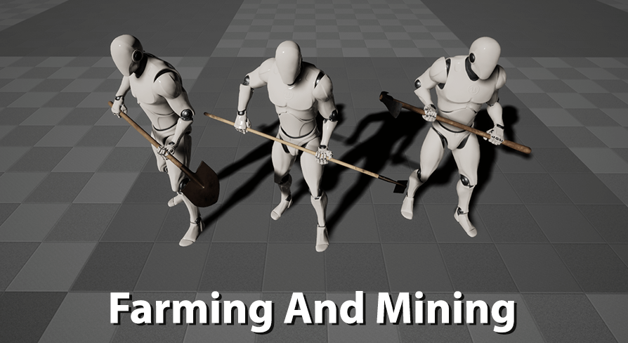 Mine And Rake Animation Farming And Mining Pack | Fab