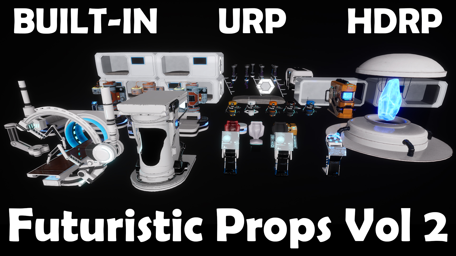 Unity Future Props Ultimate Futuristic Props Bundle Pack Scifi Volume 2 | Fab