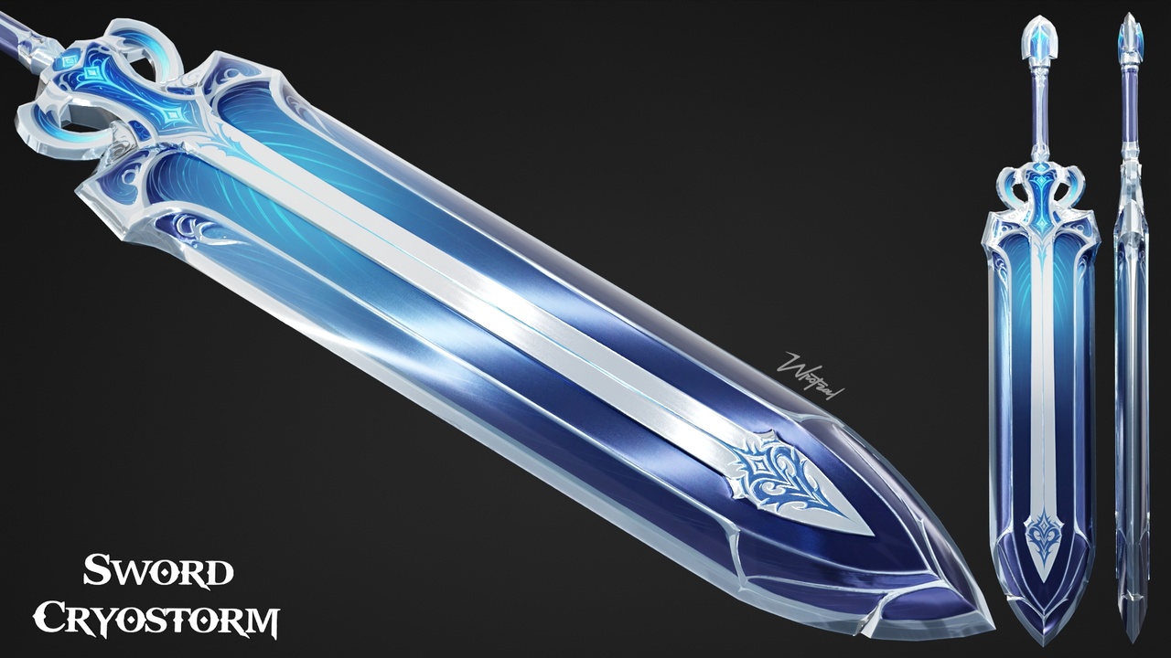 Media 1 for listing Sword Cryostorm [Stylized Fantasy Greatsword]