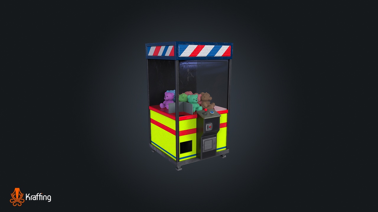 Media 1 for listing Arcade Claw V1 – Machine Game – Game Ready PBR