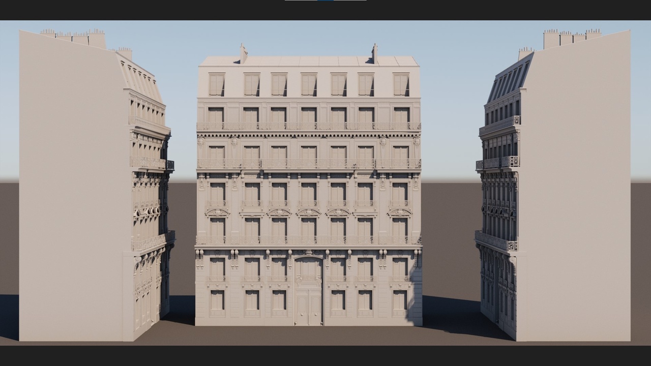Media 1 for listing Haussmann building for PRINT 3D print model