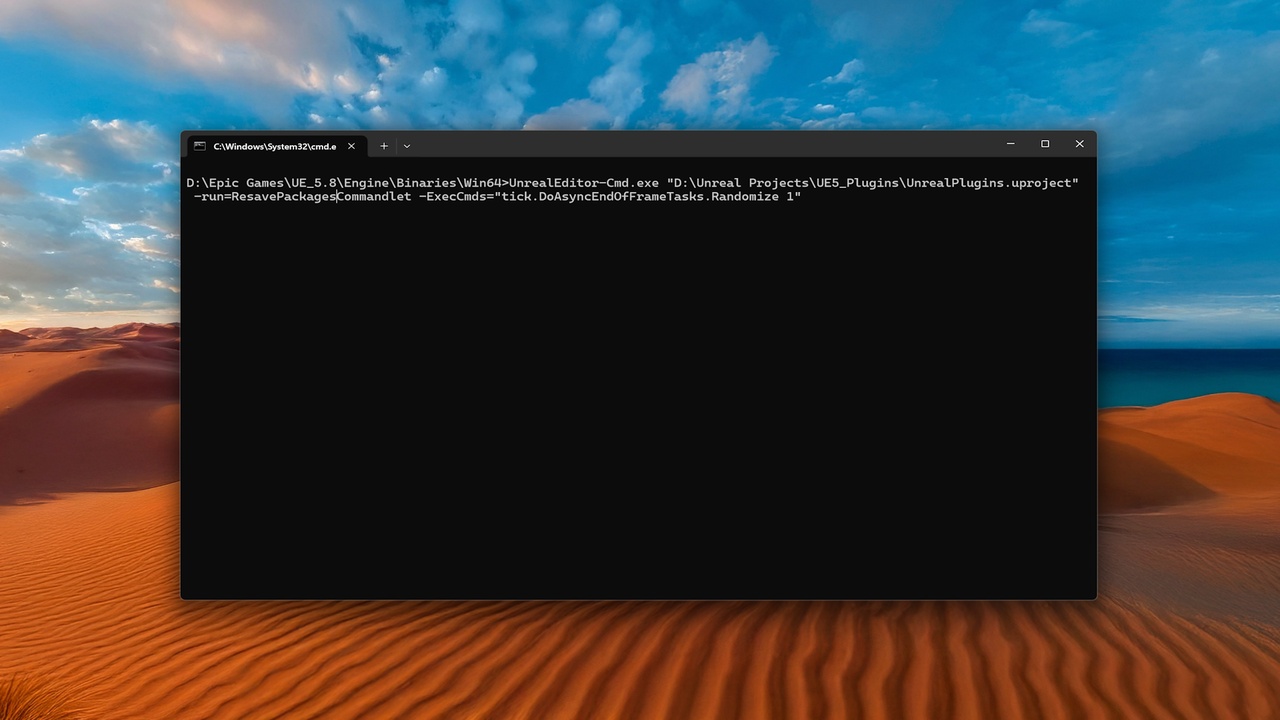 Media 1 for listing Commandlet ExecCmds