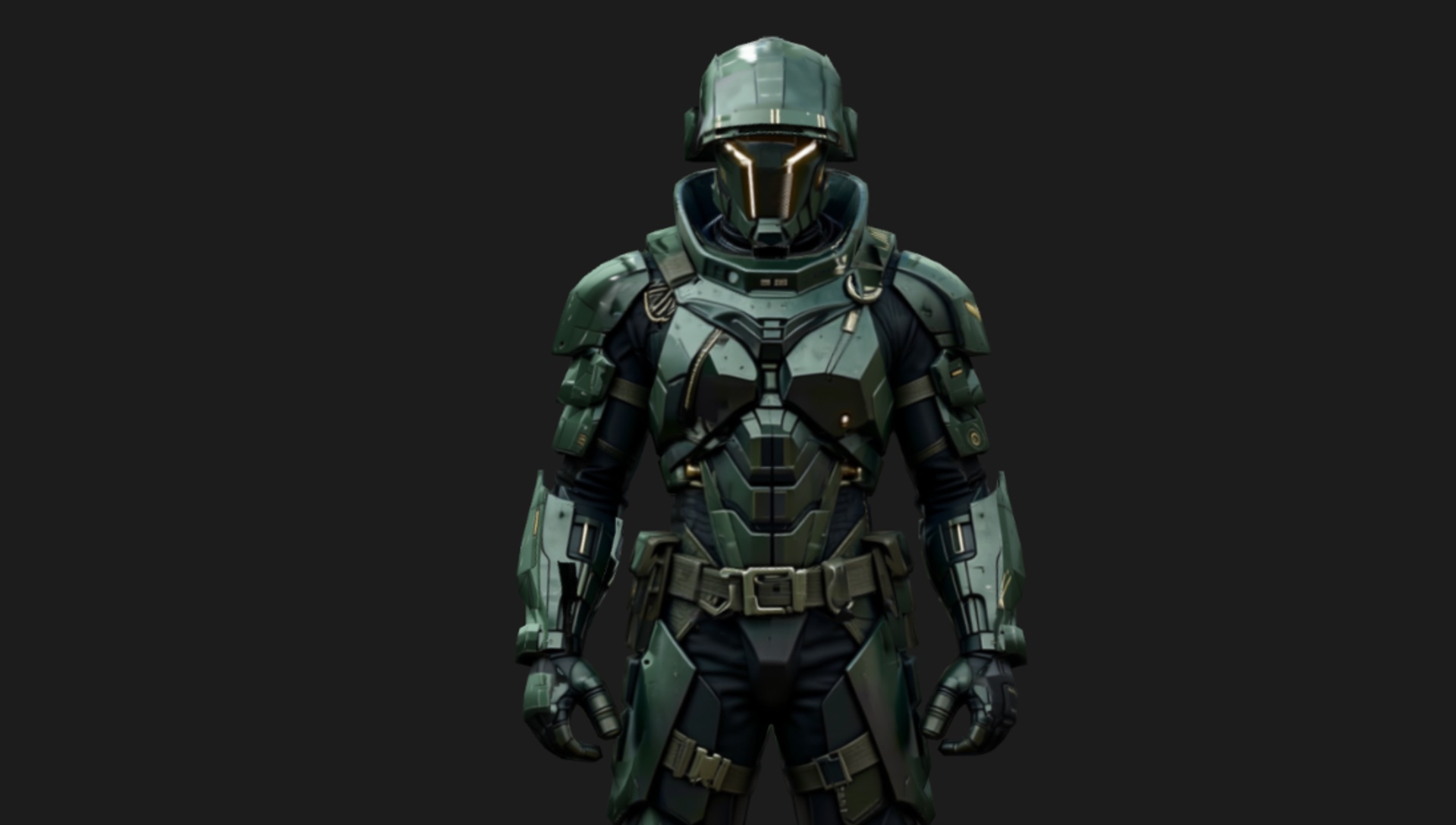 Media 1 for listing Sci-Fi Space Marine Low-Poly 3d Model