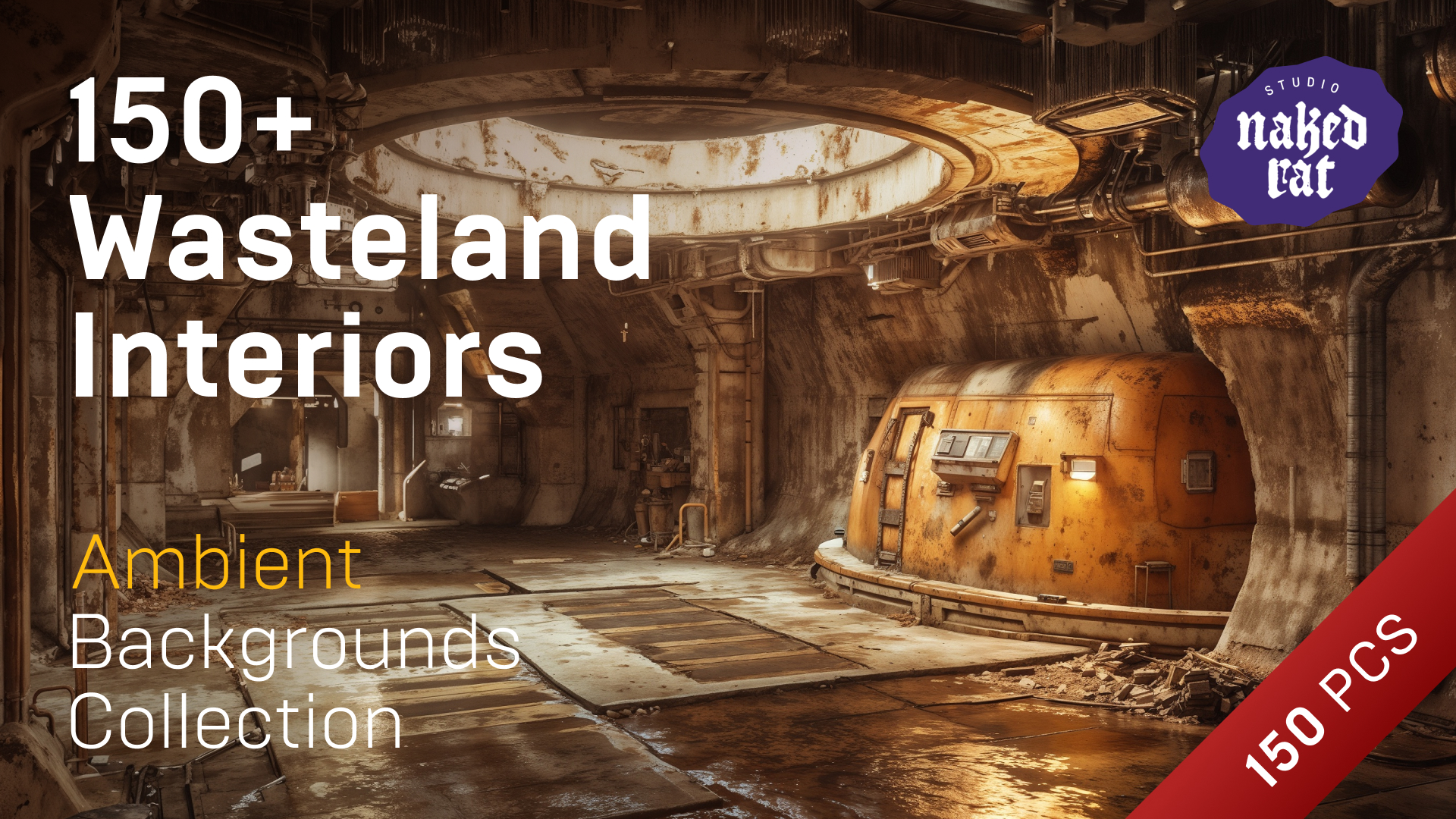 Wasteland Interiors Backgrounds 2D Pack | Fab