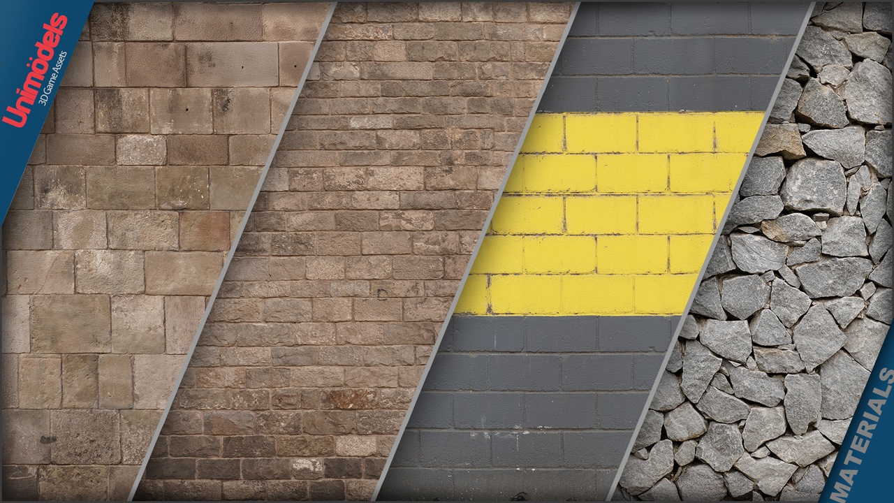 Media 1 for listing Wall materials Pack Vol. 1 - 100% photoscanned - PBR Nanite and POM ready