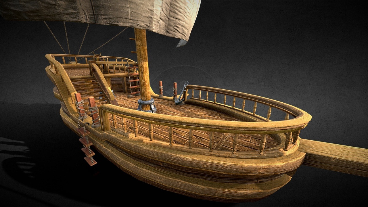 出品Game Ready Stylized Pirate Shipのメディア1