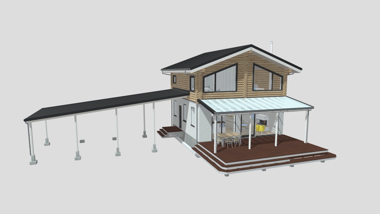 Media 1 for listing Log house Lira 2 game ready model