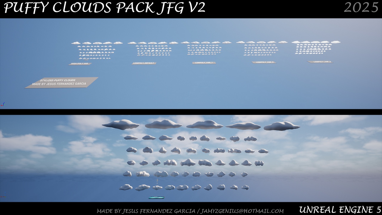 Media 1 for listing Puffy Clouds Pack JFG V2