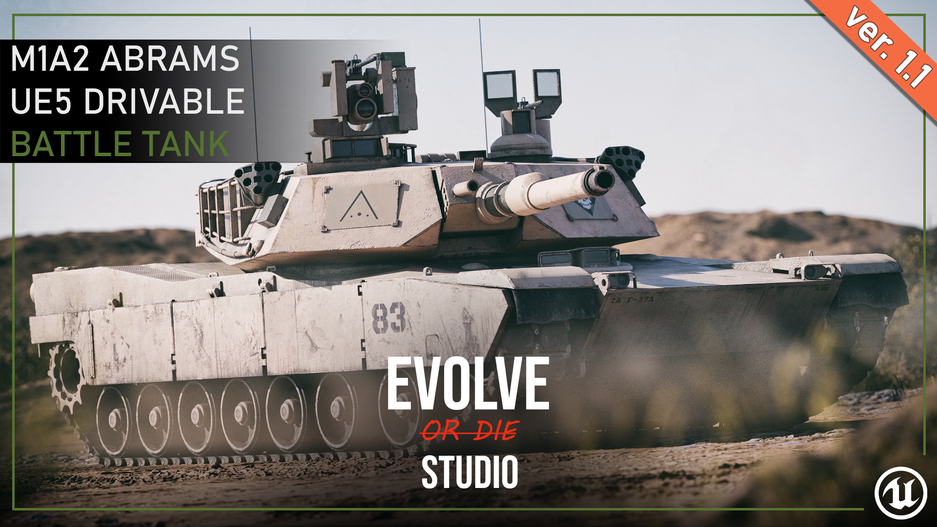 Driveable Tank Kit Tank M1A2 Abrams Drivable Tank | Fab