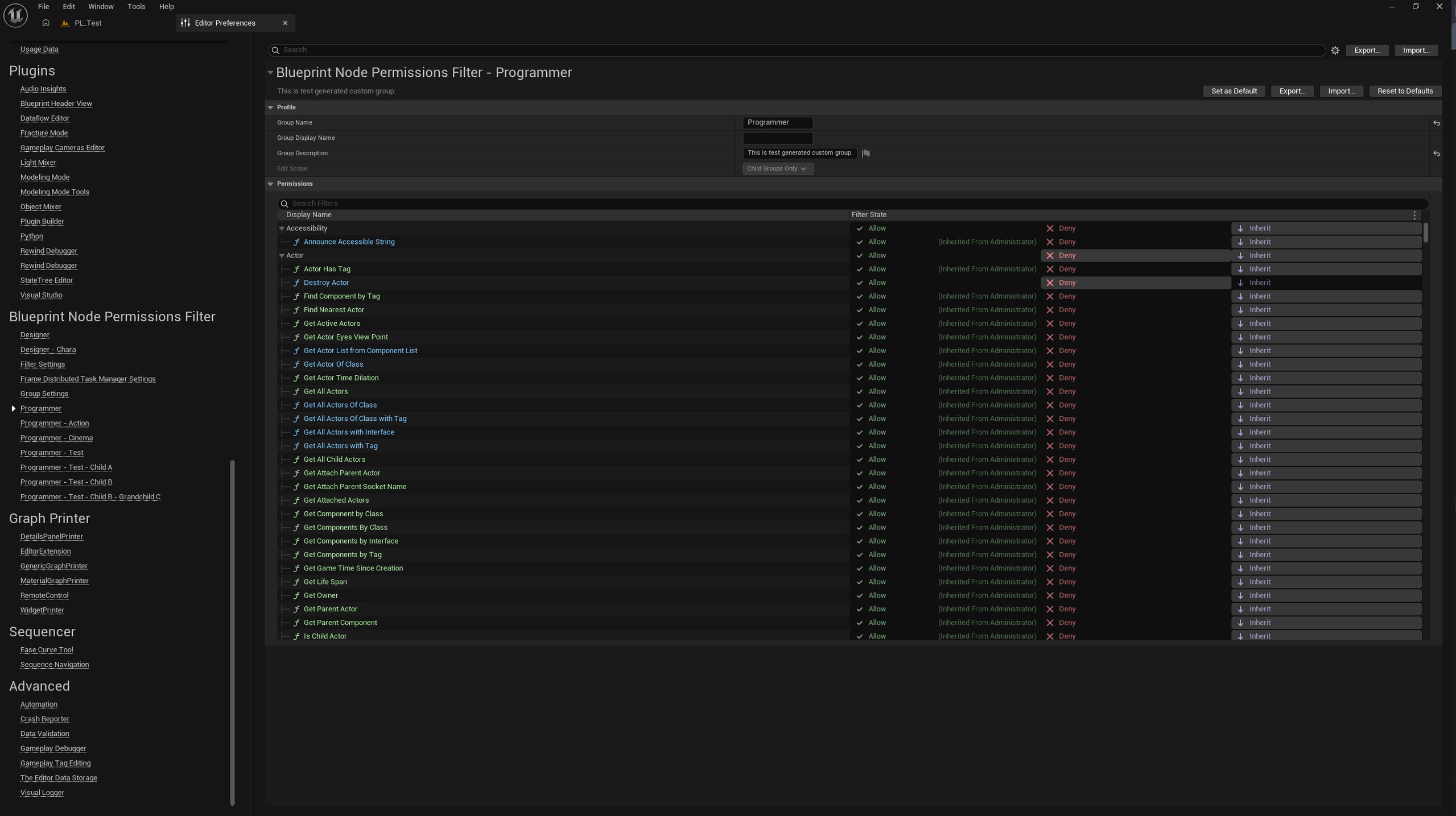 Media 1 for listing Blueprint Node Permissions Filter