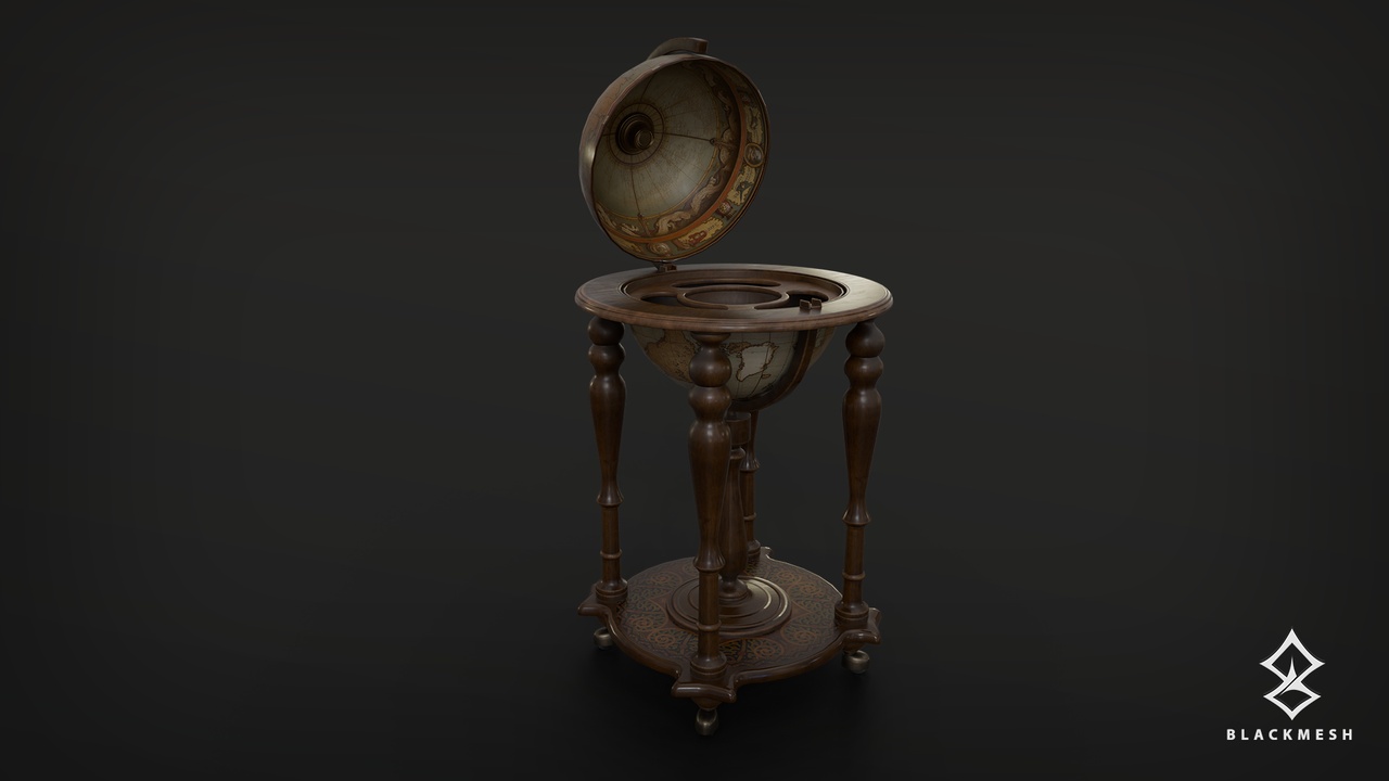 Media 1 for listing Vintage Globe Bar