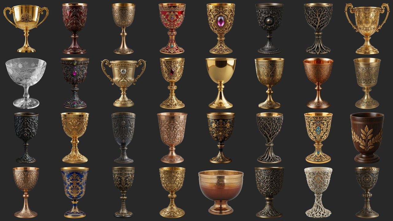 Media 1 for listing 168 Ornate Chalices And Goblets - Icons