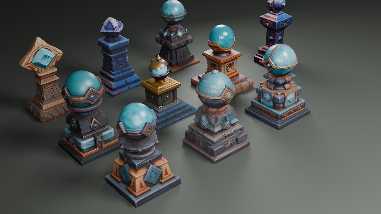 Media 1 for listing Stylized Mystical Pillars 🔮