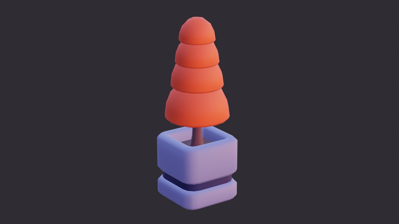 Media 1 for listing Low Poly Stylized Potted Plant