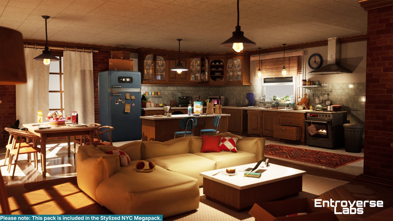 Stylized New York Apartment ( Interior Modular NYC Environment) 제품 등록을 위한 미디어 1개