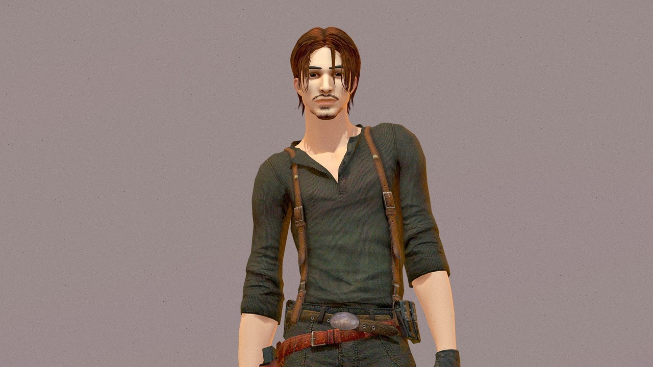 Media 1 for listing Detective-man Low-poly 3D model (Rigged + PBR)