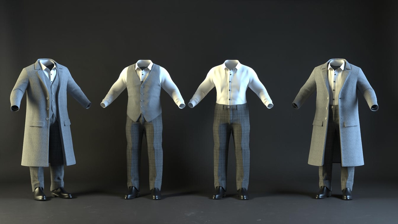 Media 1 for listing Unisex Business Outfit Pack - Metahuman Compatible