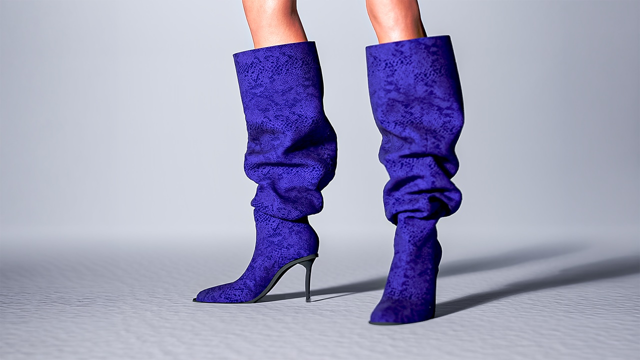 Media 1 for listing Chunky Leather Heel Boots for MetaHuman | Parametric Clothing | CLO3D