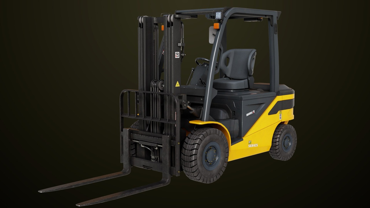 Media 1 for listing Forklift Truck03 Yellow All PBR Unity UE Textures