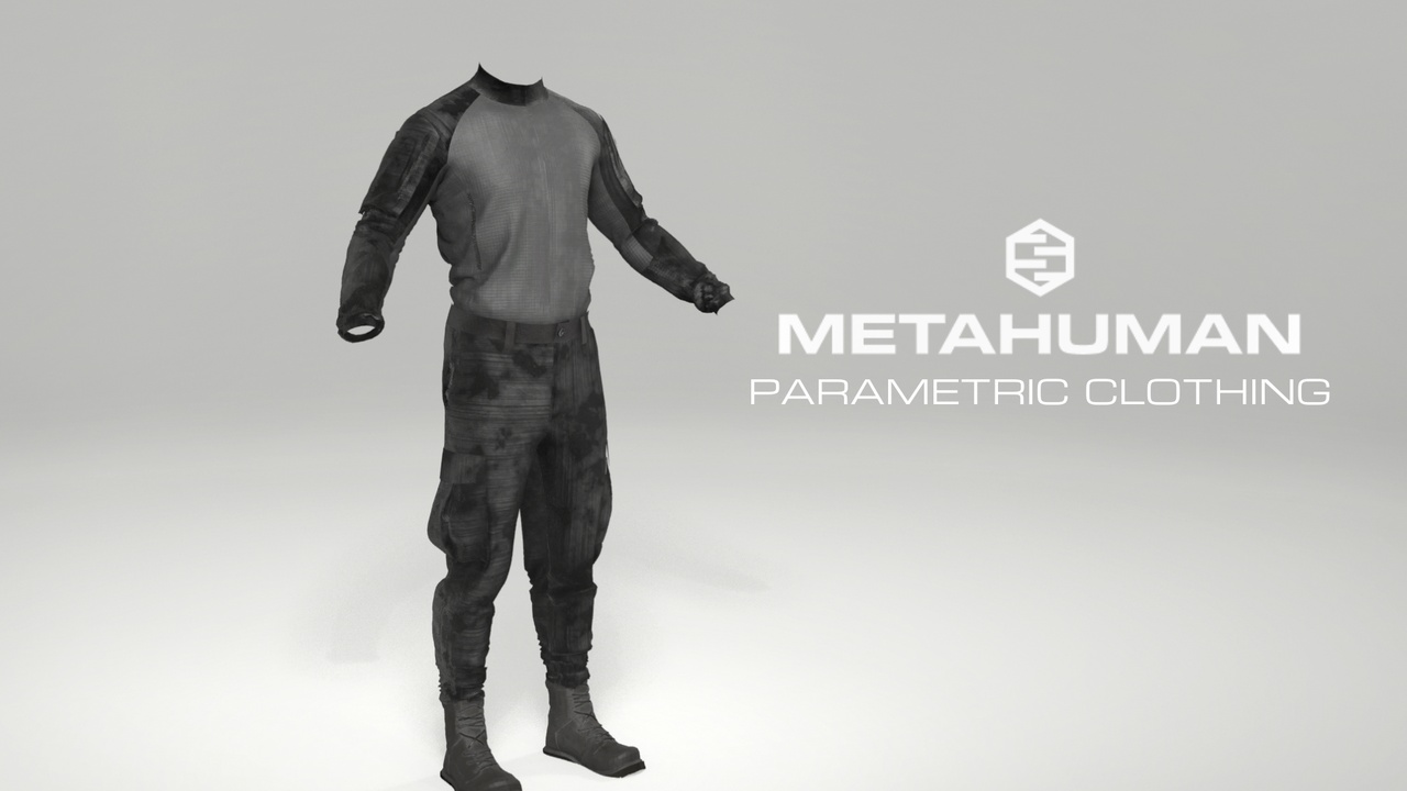Media 1 for listing Basic Fatigue Outfit #3 for MetaHumans | Parametric Clothing