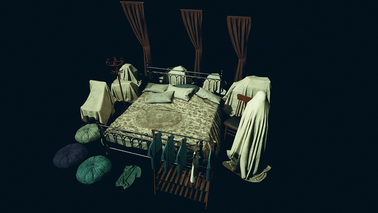 Media 1 for listing Old Bed and Cloth Cover Pack