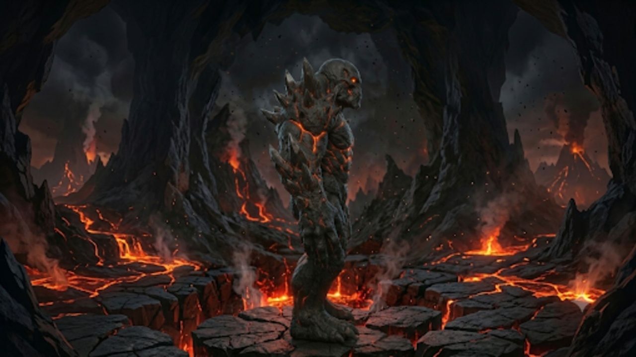 Media 1 for listing Abyssal Magma Brute — Rigged Obsidian Lava Creature