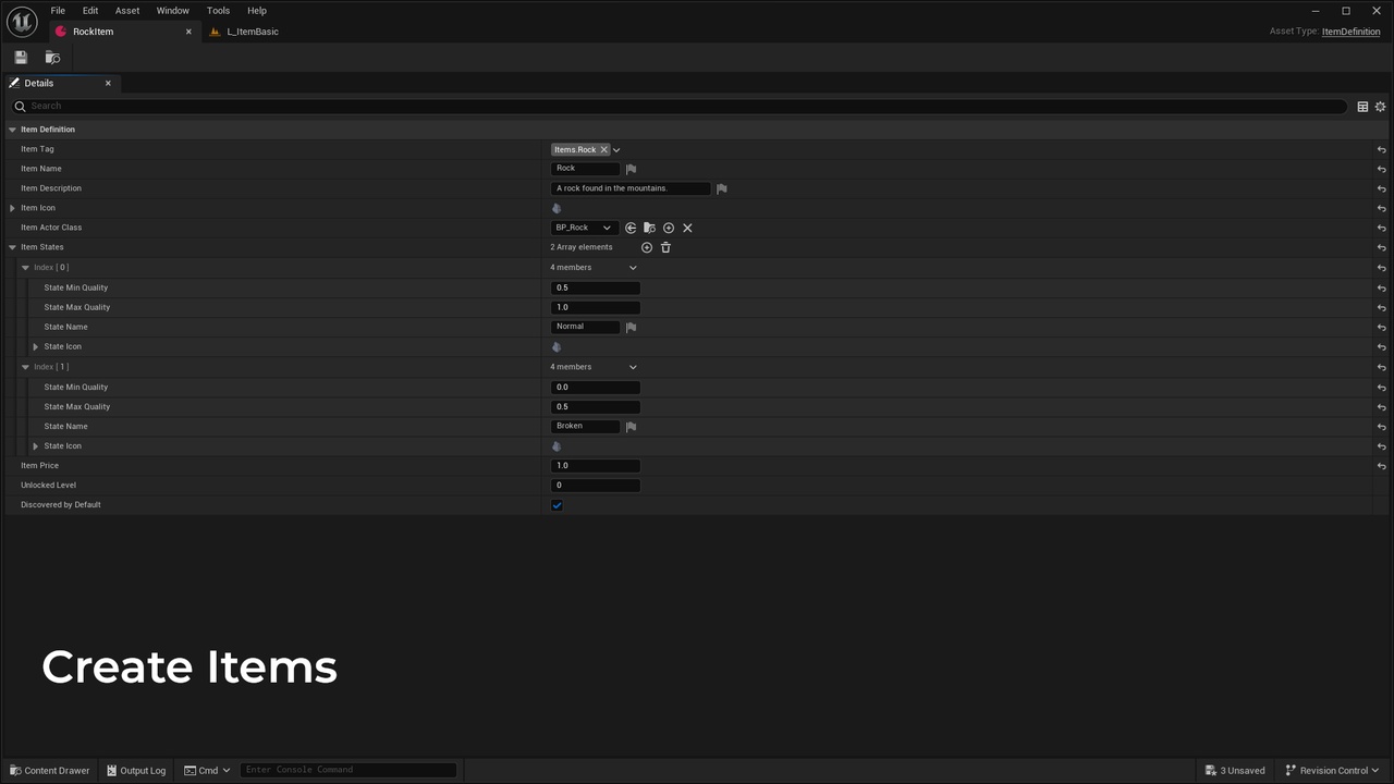 Medios 1 para el artículo Item System