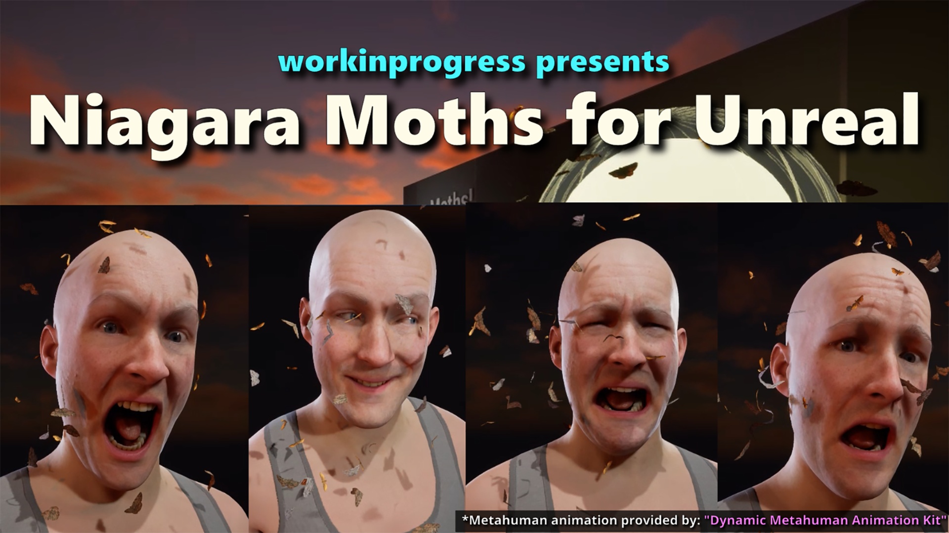 Media 1 for listing Niagara Moths with light attraction, collision and sound effects