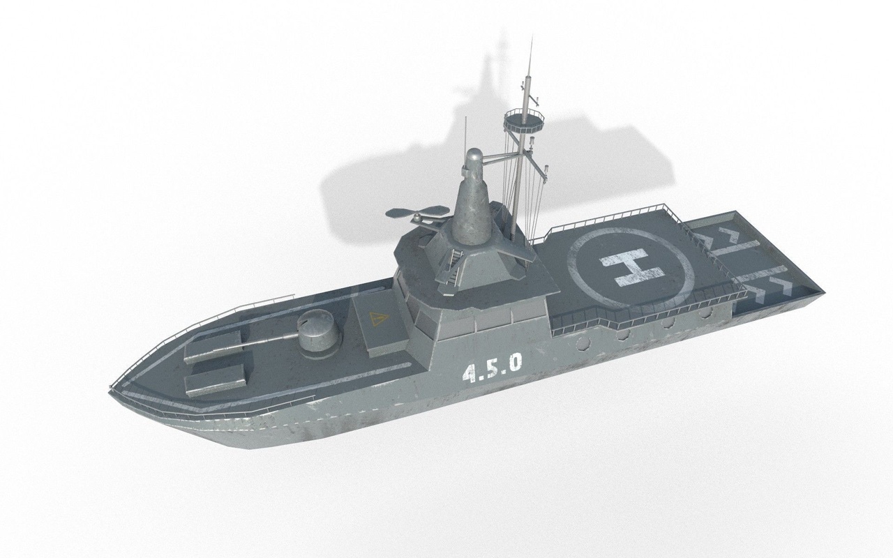 Media 1 for listing MILITARY ROCKET BOAT with PBR Material
