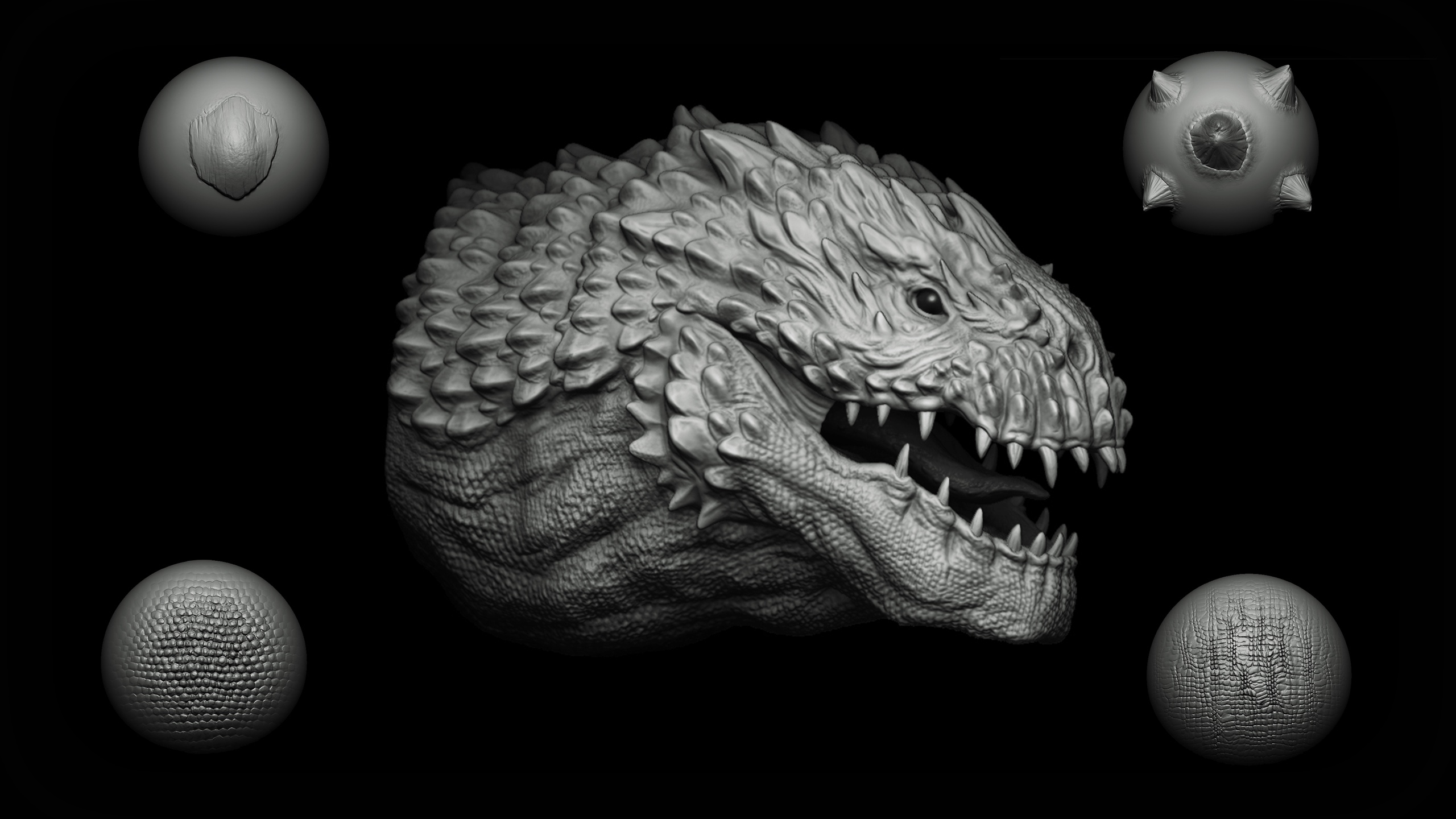 Media 1 for listing 40 Dragon and Reptile Scales Brush + Alphas