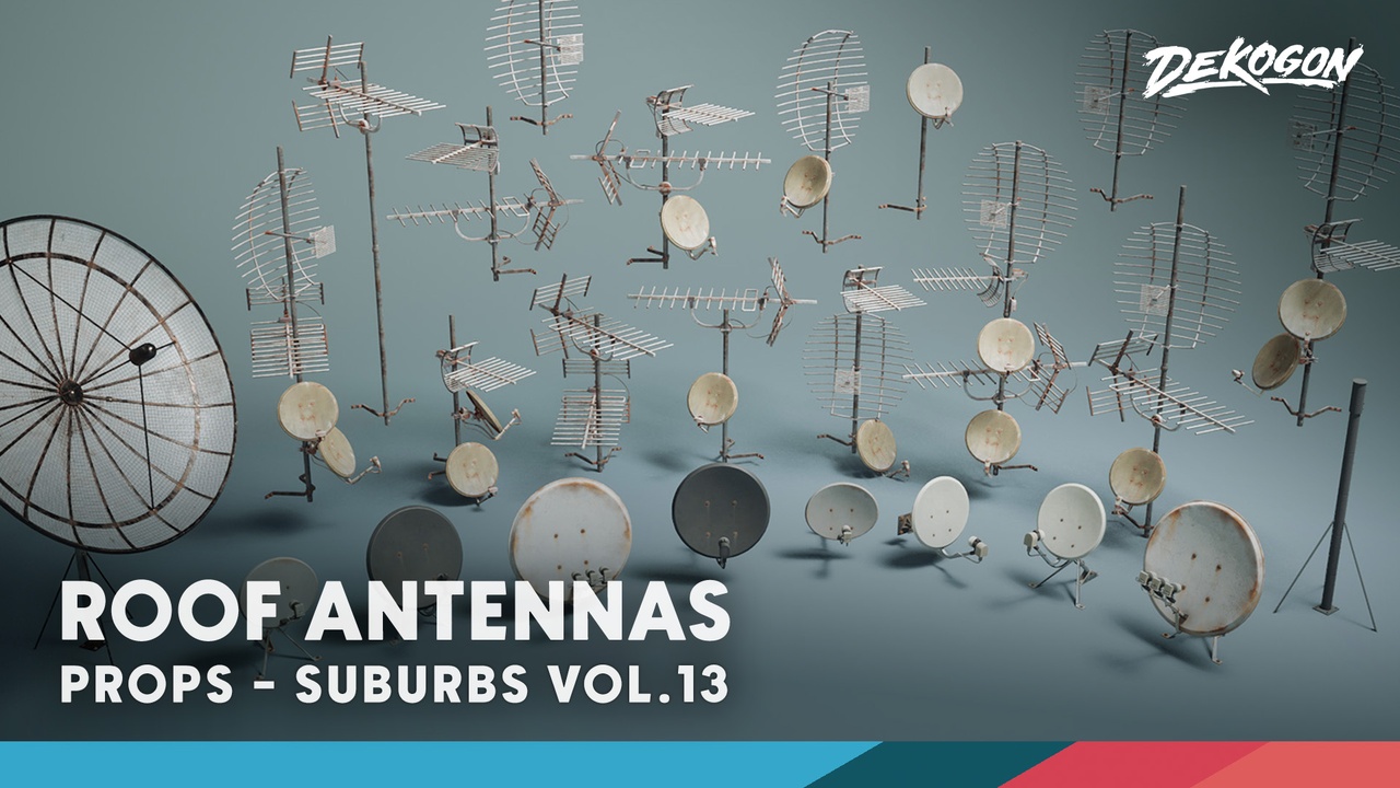 Suburbs VOL.13 - Roof Antennas (Nanite and Low Poly) 제품 등록을 위한 미디어 1개