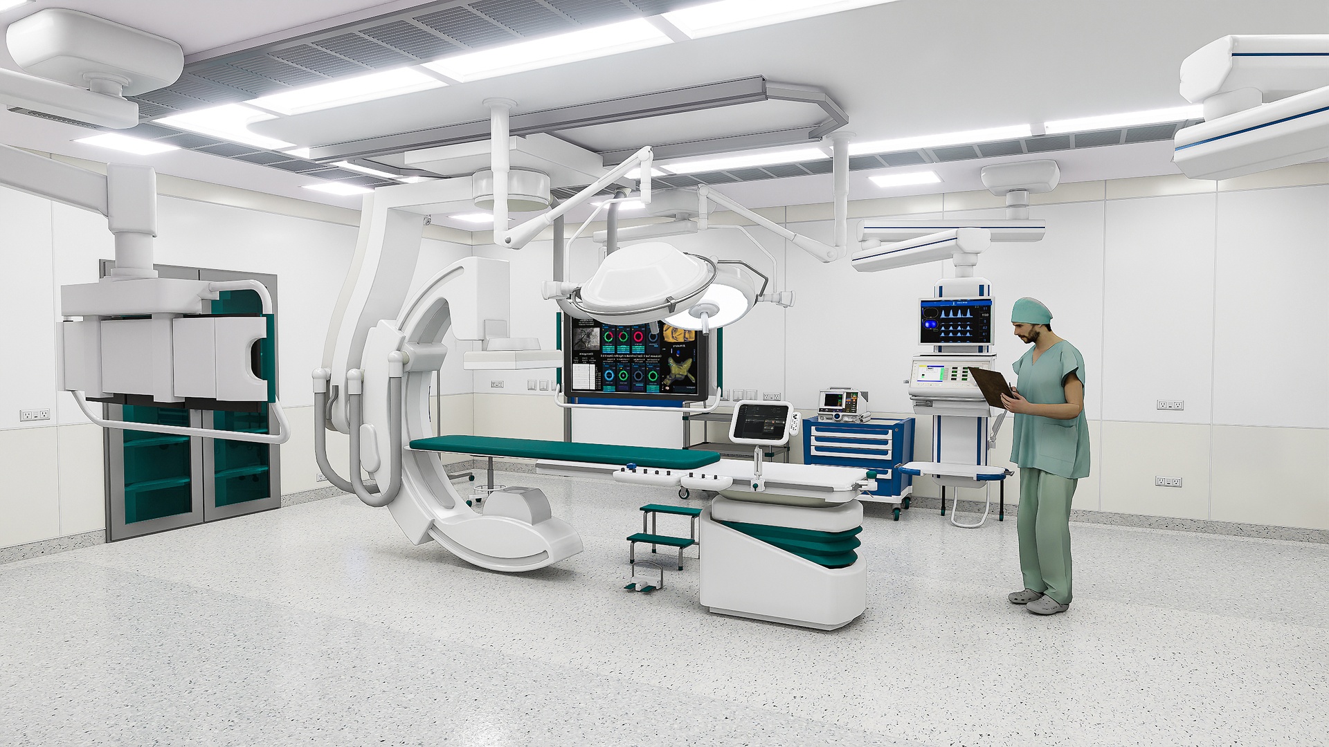 Media 1 for listing Hybrid Operating Room Scene-Hospital Environment