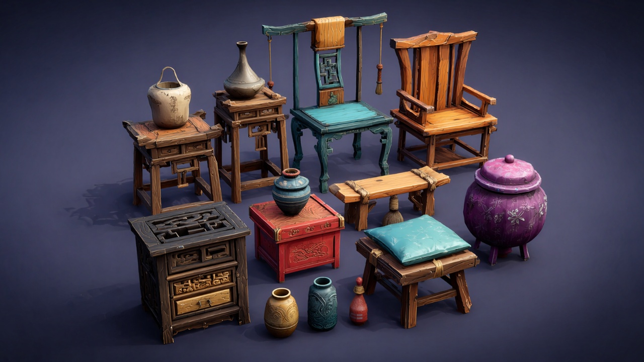 Media 1 for listing Stylized Furniture Set 3🪑🏮