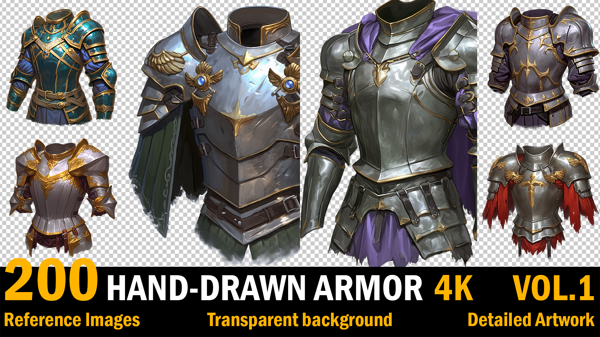 Leader Armor Design Hand-Drawn Style Armor Collection V1 | Fab