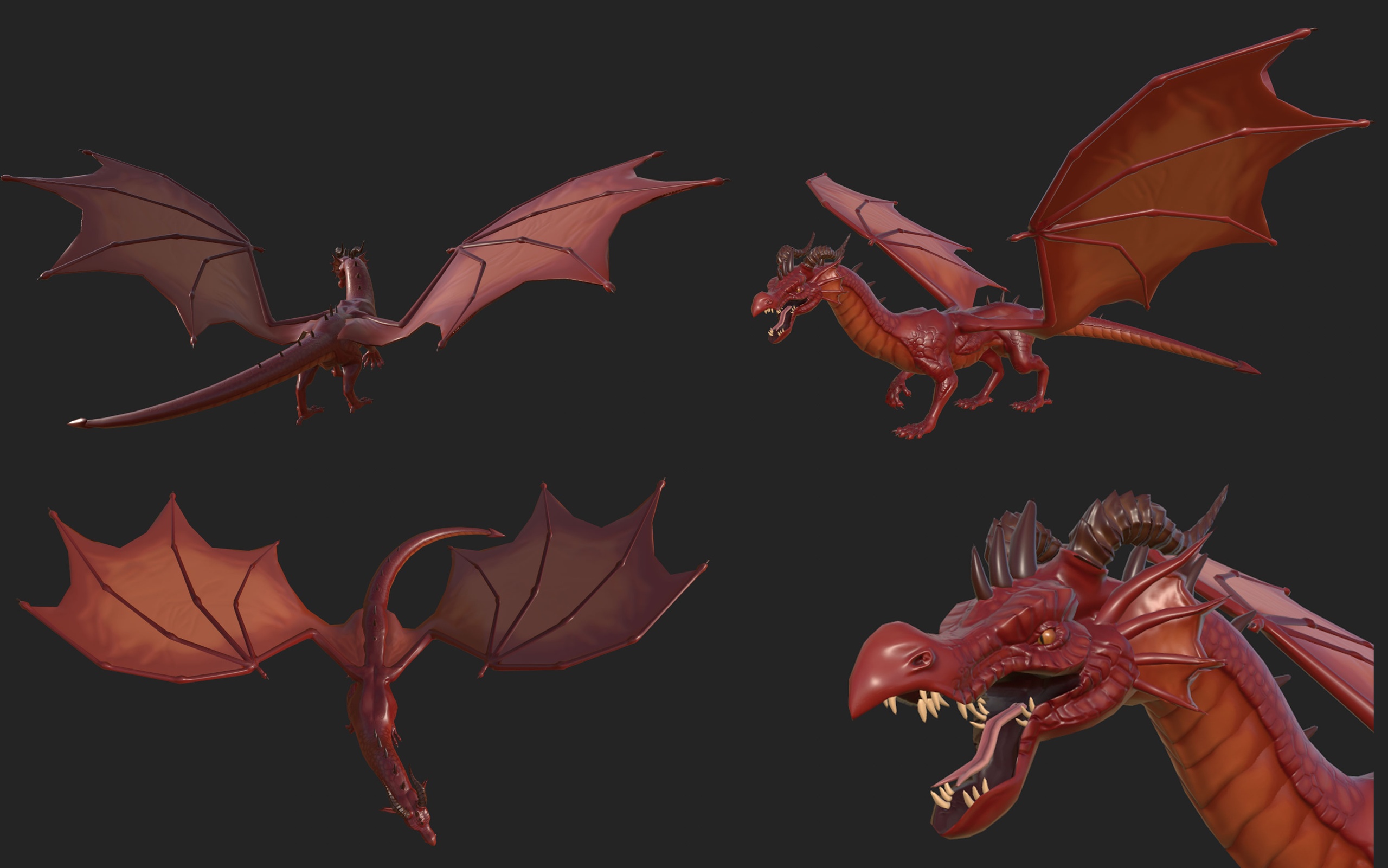 Media 1 for listing Semi realistic dragon 6 textures