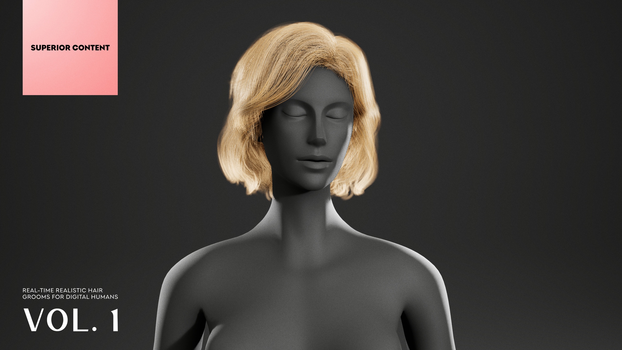 Media 1 for listing 9 Real-time Realistic Hairstyle Grooms Pack for Digital Humans
