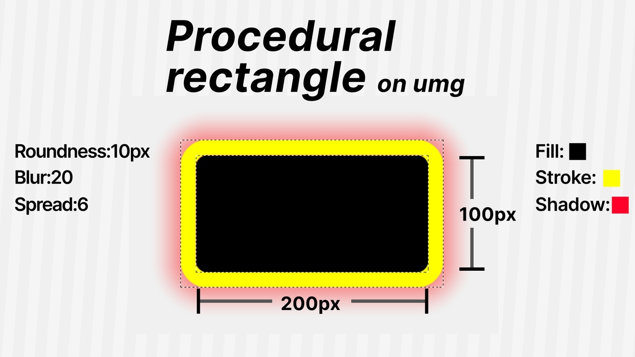 Media 1 for listing Procedural rectangle on umg