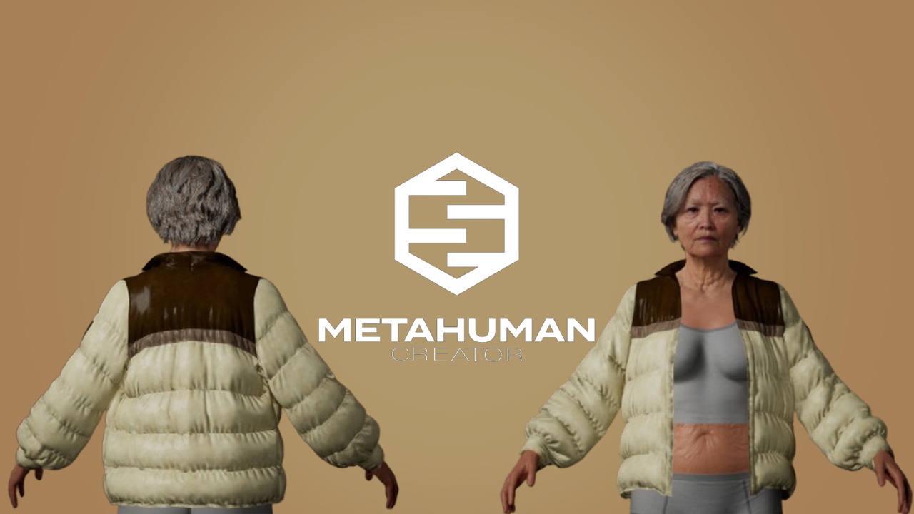 Media 1 for listing Puffer Jacket Outfit Metahuman Wardrobe cloth