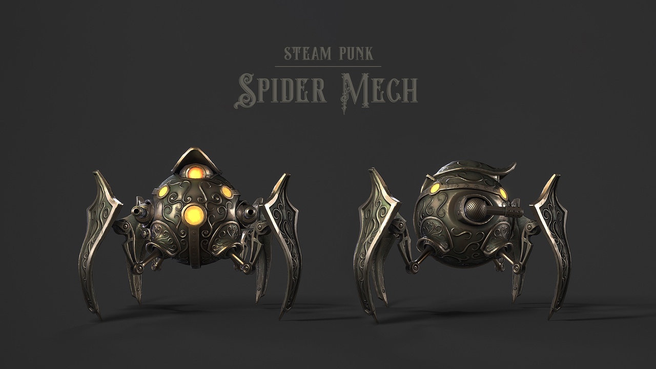 Media 1 for listing SteamPunk Spider Mech