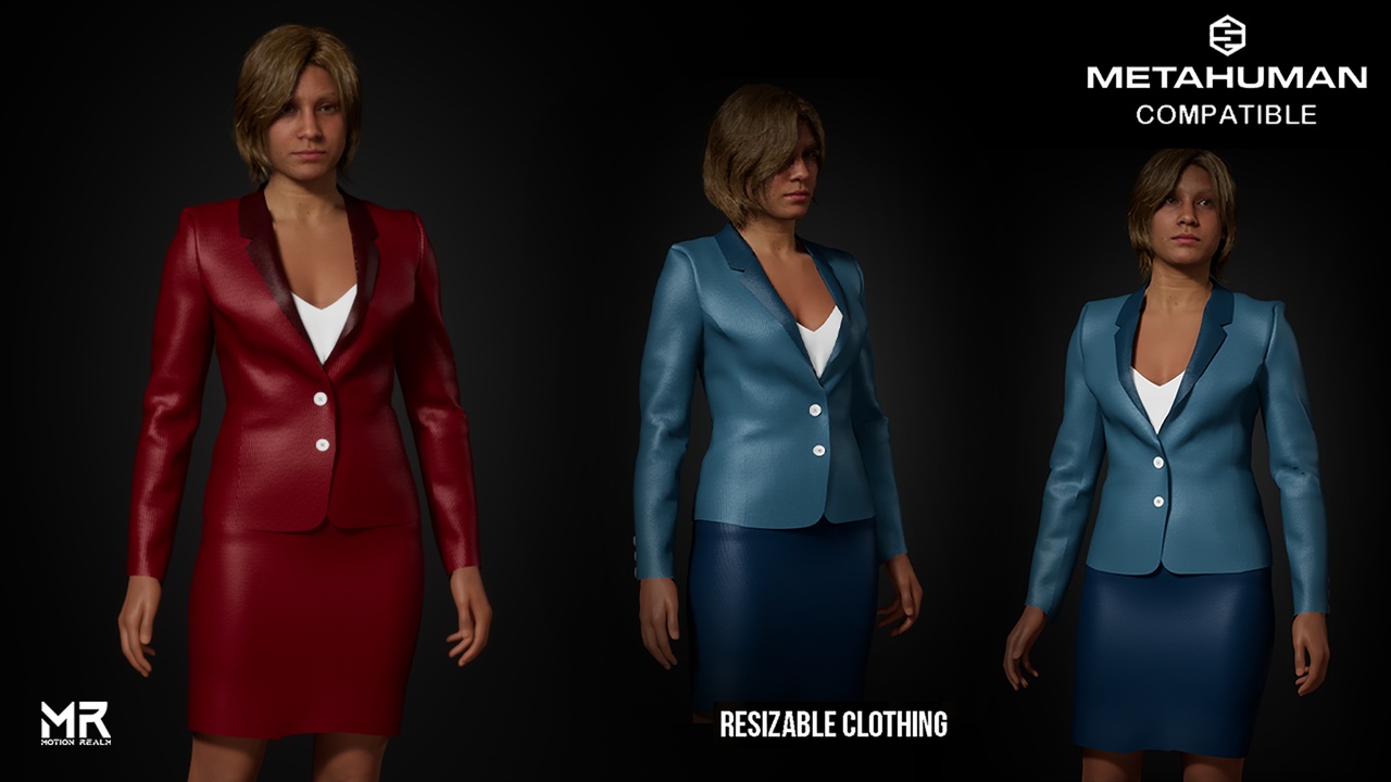 Media 1 for listing Female Executive Business Suit – Professional Office Outfit for MetaHuman