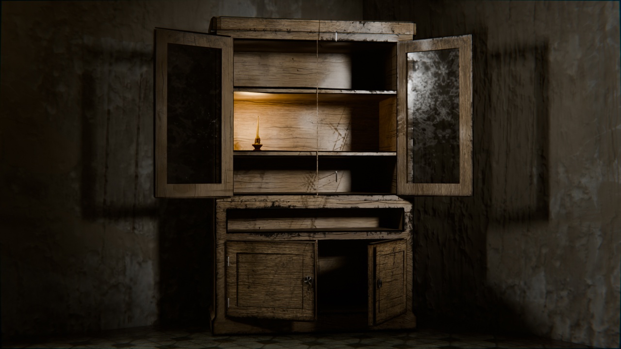 Media 1 for listing Creepy Wooden Cabinet | Blender File | خزانة مخيفة